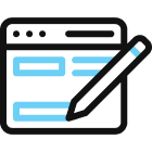 ventana de navegador siendo editada con un lápiz